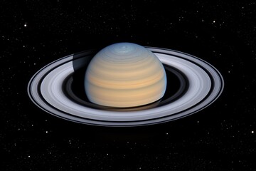 Wall Mural - A large planet with a white and orange color