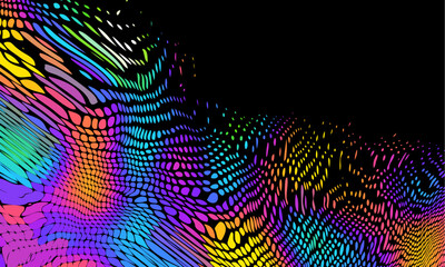 Fototapete - Groovy psychedelic wave background for banner design. Retro 60s 70s psychedelic pattern. Modern wave retro abstract design. Rainbow 60s, 70s