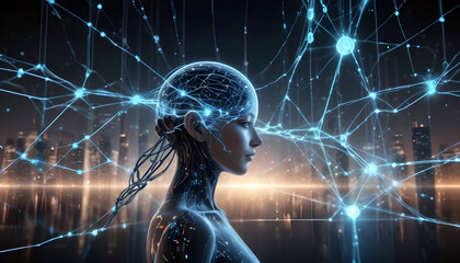 Science Digital Computer Brain Technology AI Concept