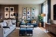 © Michael - Stylish Cozy Living Room with Art Display and Contemporary Decor