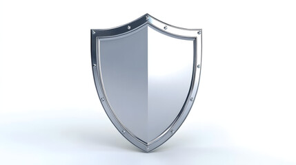Wall Mural - cyber security safety shield in minimalistic style. 3d vector illustration. white background
