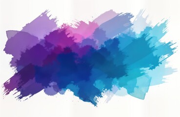 Aufkleber - Abstract art design. Blue purple teal paint strokes. Colorful vibrant texture. Modern fluid pattern. Artistic brush background. Creative hand made artwork. Bold gradient mix. Unique style. Color