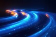 © julija - blue abstract lines converge and define direction, creating a stunning technology backdrop. the flowing lines represent modern connectivity and innovation, suitable for tech-related themes