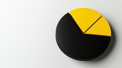 Aufkleber - A stylized pie chart with black and yellow segments, representing data visualization.