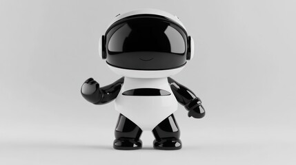 Poster - A stylized robot character with a friendly design, showcasing a modern aesthetic.