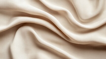 Leinwandbilder - A close-up view of soft, draped fabric showcasing elegant folds and a smooth texture.
