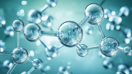 Aufkleber - A close-up view of molecular structures, illustrating the concept of chemistry and science.
