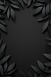 © BrandwayArt - Black leaves creating a textured frame on a dark background
