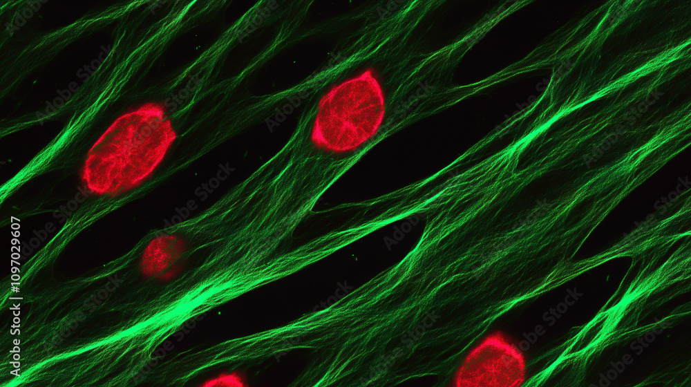 Active muscles under microscope reveal intricate cell growth patterns ...