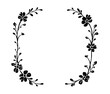 © Deny - Black Frame with flowers, frame with floral ornament