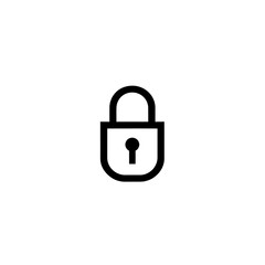 Wall Mural - Lock Icon Minimal, Simple Logo Lock