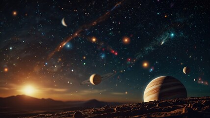 Wall Mural - cosmic sunset