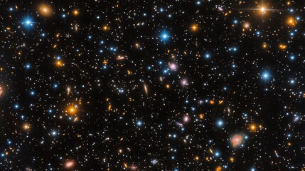 alien sky filled with vibrant star clusters