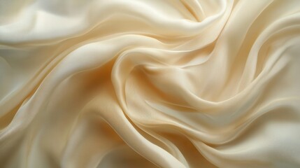 Leinwandbilder - A close-up of soft, flowing cream-colored fabric, showcasing its texture and movement.
