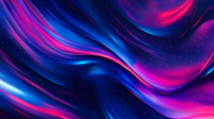 Aufkleber - Vibrant abstract backdrop with swirling lines and luminous particles creating a cosmic ambiance