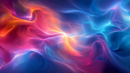 Aufkleber - Colorful smoke-like formations intertwine, creating a mesmerizing abstract background with vibrant hues