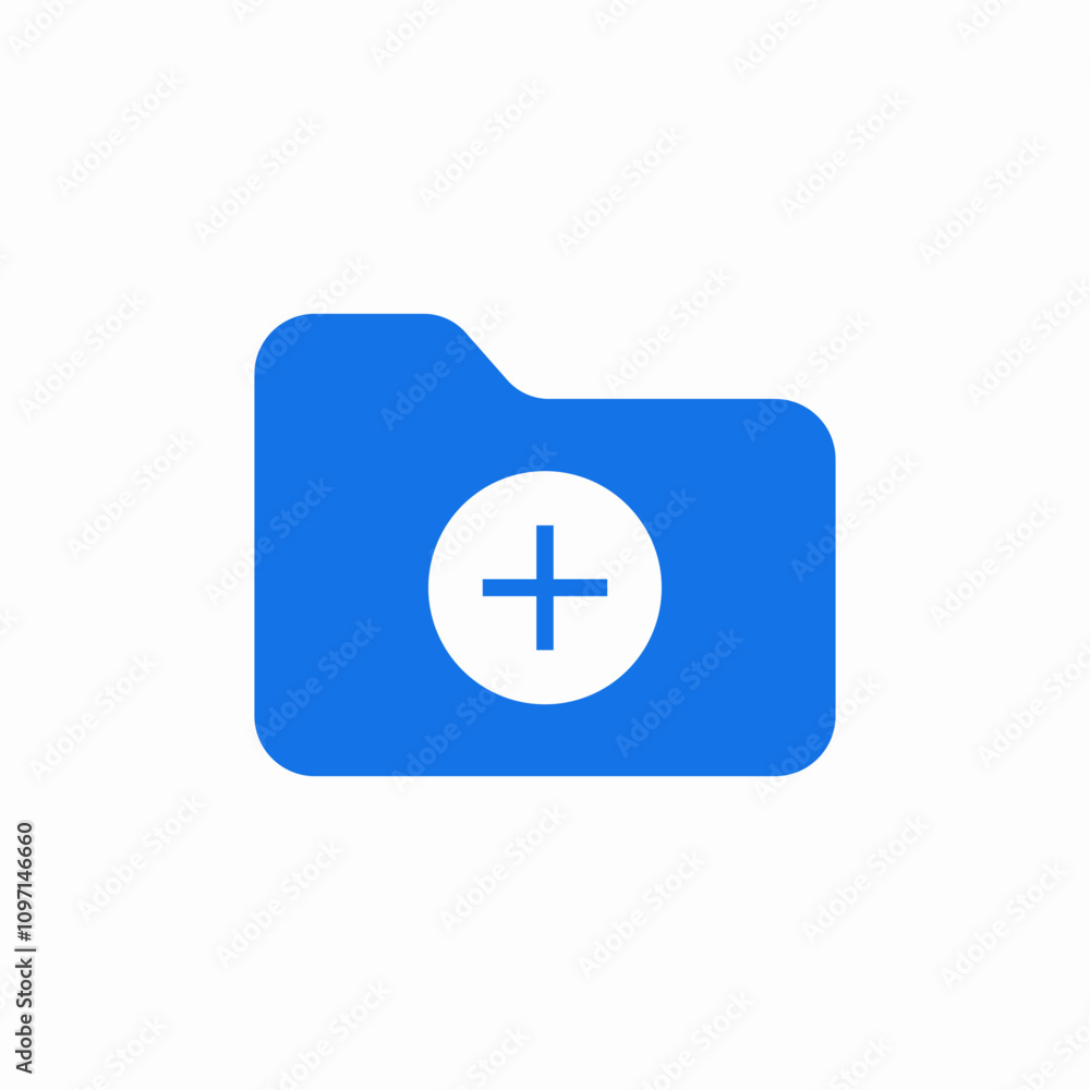 plus add create folder icon sign vector Stock Vector | Adobe Stock