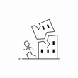 © Nijat - earthquake run away icon sign vector