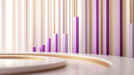 Aufkleber - Abstract design featuring vertical bars and circular shapes in soft colors.