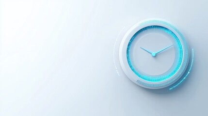 Fototapete - A modern clock design featuring a sleek, circular shape with glowing elements.
