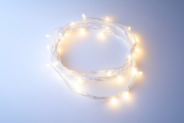 Wall Mural - glowing fairy lights on soft background