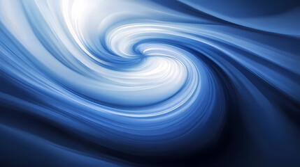 Wall Mural - Abstract blue swirling particles forming wavy shape with light center. Galaxy Ripple Dreams. Illustration