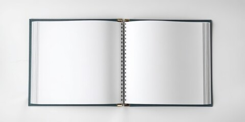 Wall Mural - An open vertical photo album mockup with customizable pages and cover design, mockup, image