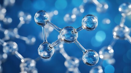 Aufkleber - A close-up view of molecular structures showcasing scientific concepts.