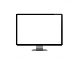 Wall Mural - laptop mock up with see-through screen on white background, digital, modern