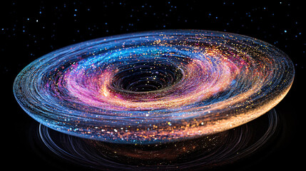 Poster - Vibrant nebula creating a swirling vortex amidst a backdrop of distant stars, capturing the intrigue of deep space exploration