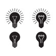 © designworld24x7 - Bulb icon set silhouette vector