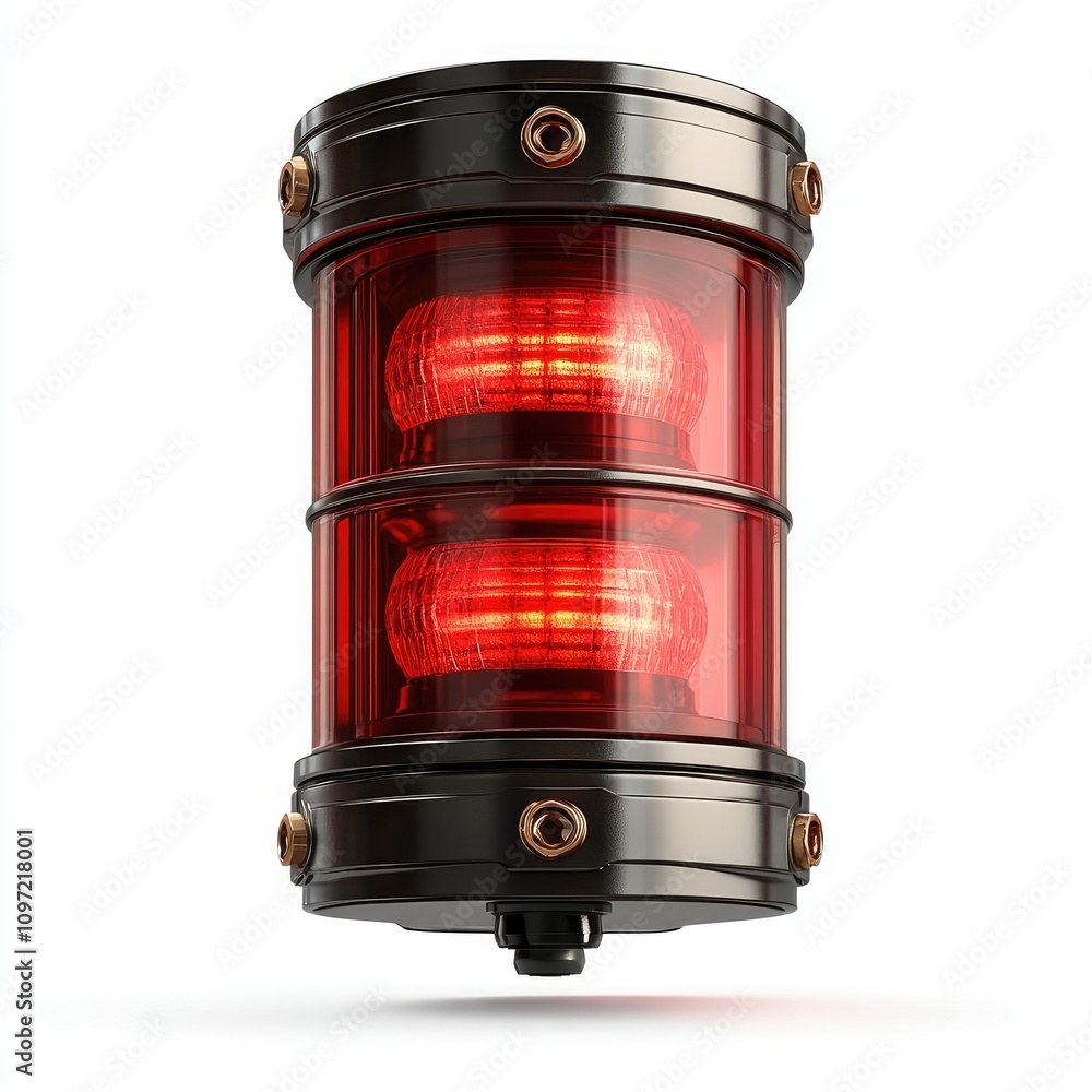 Emergency LED siren isolate. Emergency call, police, ambulance, fire ...