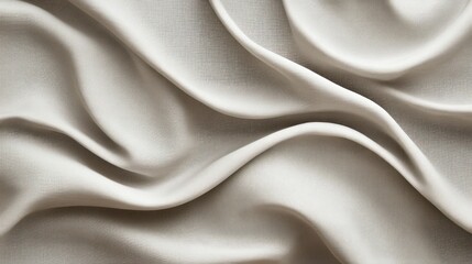 Leinwandbilder - Smooth white fabric with soft folds and ripples, creating a luxurious and elegant texture.