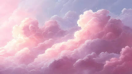 Poster - Pink Cloudscape Illustration