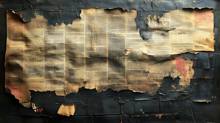 Wall Mural - Aged Newspaper Texture Illustration