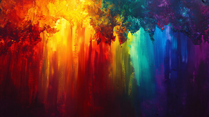 Aufkleber - Abstract oil painting featuring a vivid array of colors and dynamic textures for a captivating visual experience