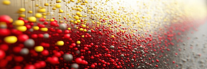 Poster - Abstract visualization of colorful spheres representing data or molecular structures.