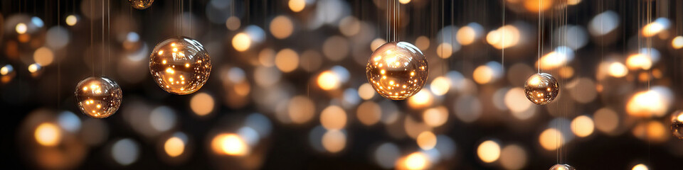 A pattern of glowing orbs, suspended in mid-air, forming a complex network of interconnected spheres.