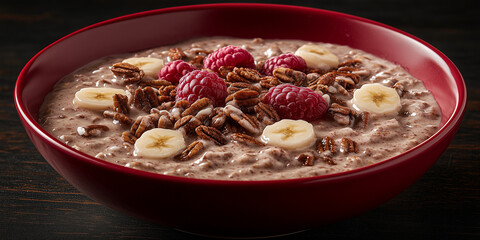 Wall Mural - smoothie bowl with muesli and fruit