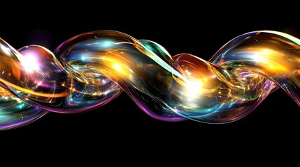 Wall Mural - abstract swirling light: a symphony of color and form