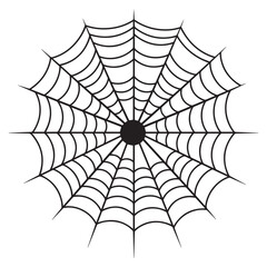 spider web net black outline vector design