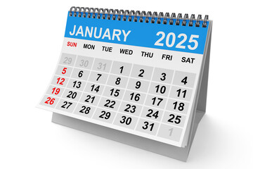 Poster - 2024 Year December Calendar. 3d Rendering
