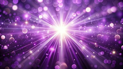 Wall Mural - Purple light beams shining through a bokeh effect, purple, light beams, bokeh, effect, glowing, abstract, background