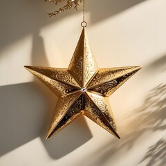 golden christmas star