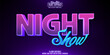 © LetsSmile - Night editable text effect, customizable show and party 3d font style
