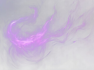 Abstract purple smoke swirls on dark Transparent Background.