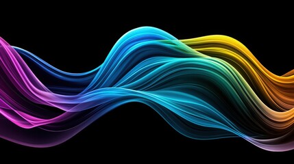 Wall Mural - Abstract Rainbow Waves