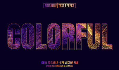Canvas Print - colorful editable text effect