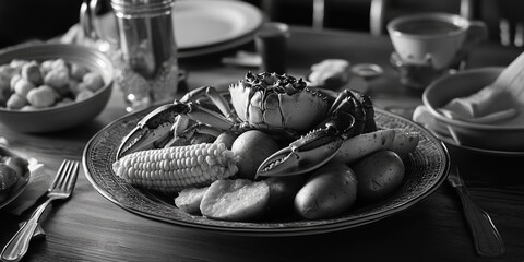 Wall Mural - Plate of food