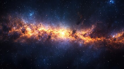 Wall Mural - Galaxy with many stars